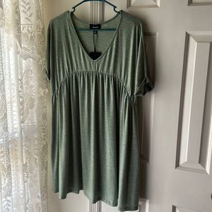 Green babydoll dress